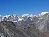 Kongma La 04 Drangnag Ri, Gauri Shankar, Kang Korob, Menlungtse, Pangbuk, Lunag Massif and Jobo Rinjang Drangnag Ri, Gauri Shankar, Kang Korob, Menlungtse, Pangbuk, Lunag Massif and Jobo Rinjang from Kongma La (5535m).